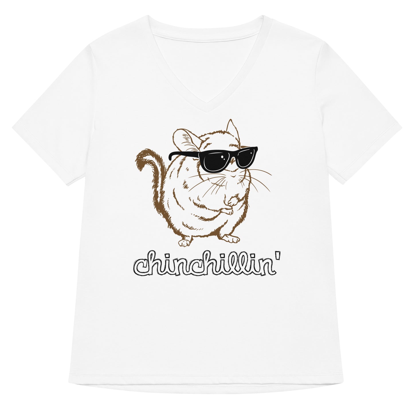 Chinchillin Women's V-Neck Tee