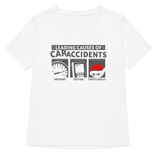 Leading Causes of Accidents Women's V-Neck Tee