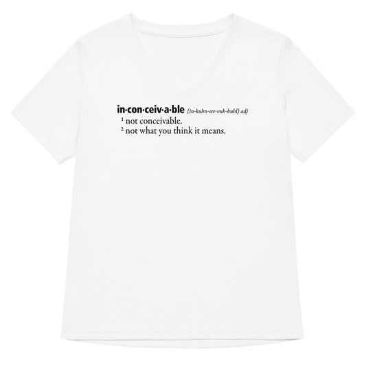 Inconceivable Definition Women's V-Neck Tee