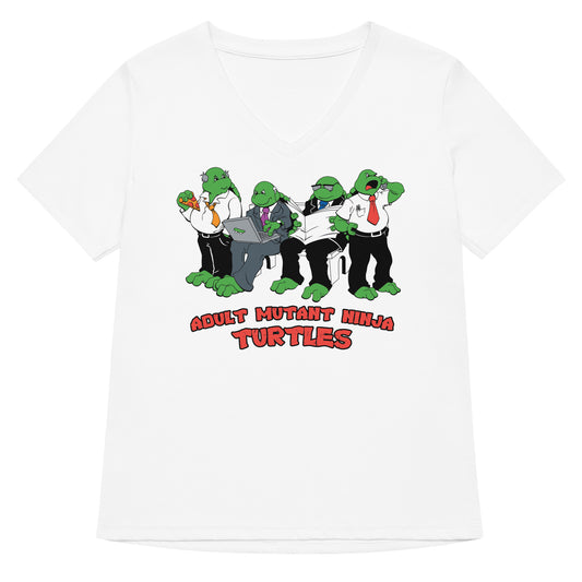 Adult Mutant Ninja Turtles Women's V-Neck Tee