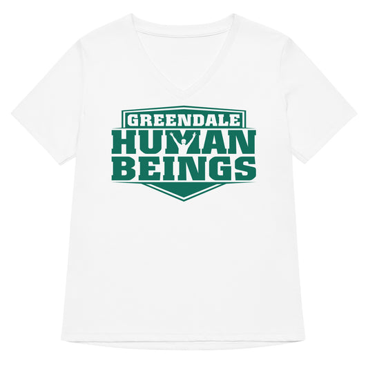 Greendale Human Beings Women's V-Neck Tee