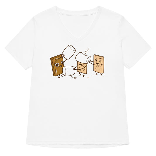 How S'mores Are Made Women's V-Neck Tee