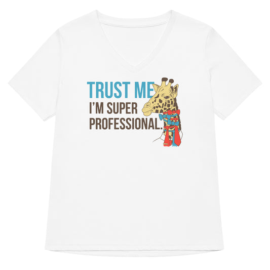 Trust Me I'm Super Professional Women's V-Neck Tee