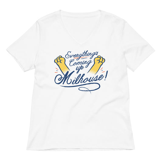 Everything's Coming Up Milhouse! Women's V-Neck Tee