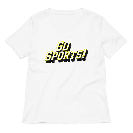 Go Sports! Women's V-Neck Tee