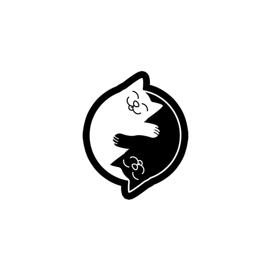Yin Yang Cats Sticker