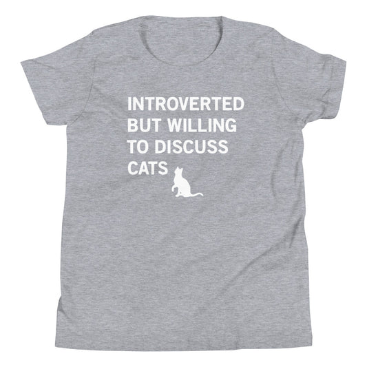 Introverted But Willing To Discuss Cats Kid's Youth Tee
