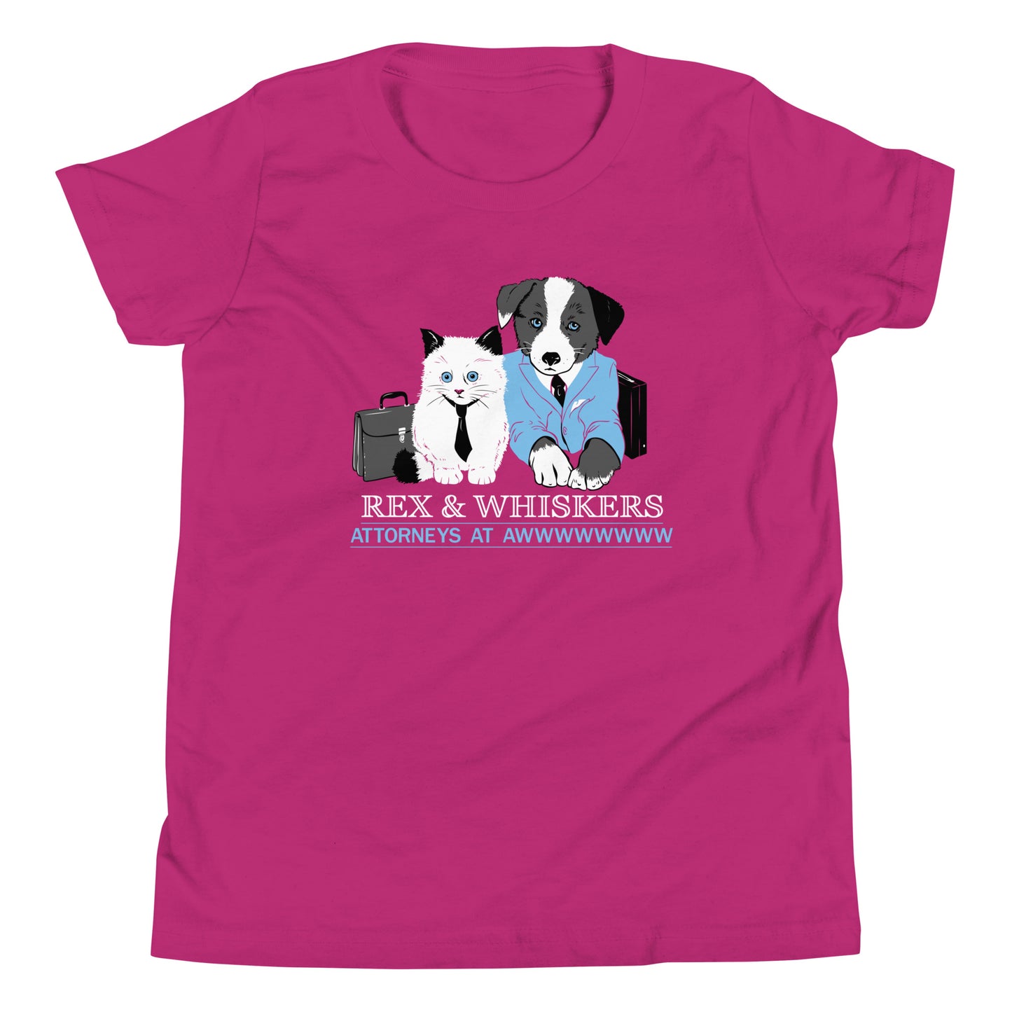 Rex and Whiskers Attorneys Kid's Youth Tee