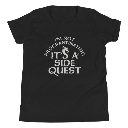 I'm Not Procrastinating, It's A Side Quest Kid's Youth Tee