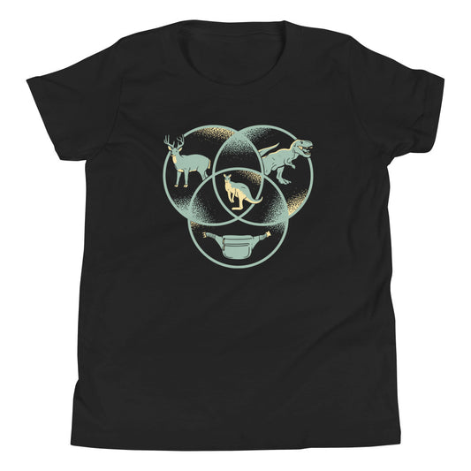 Kangaroo Venn Diagram Kid's Youth Tee