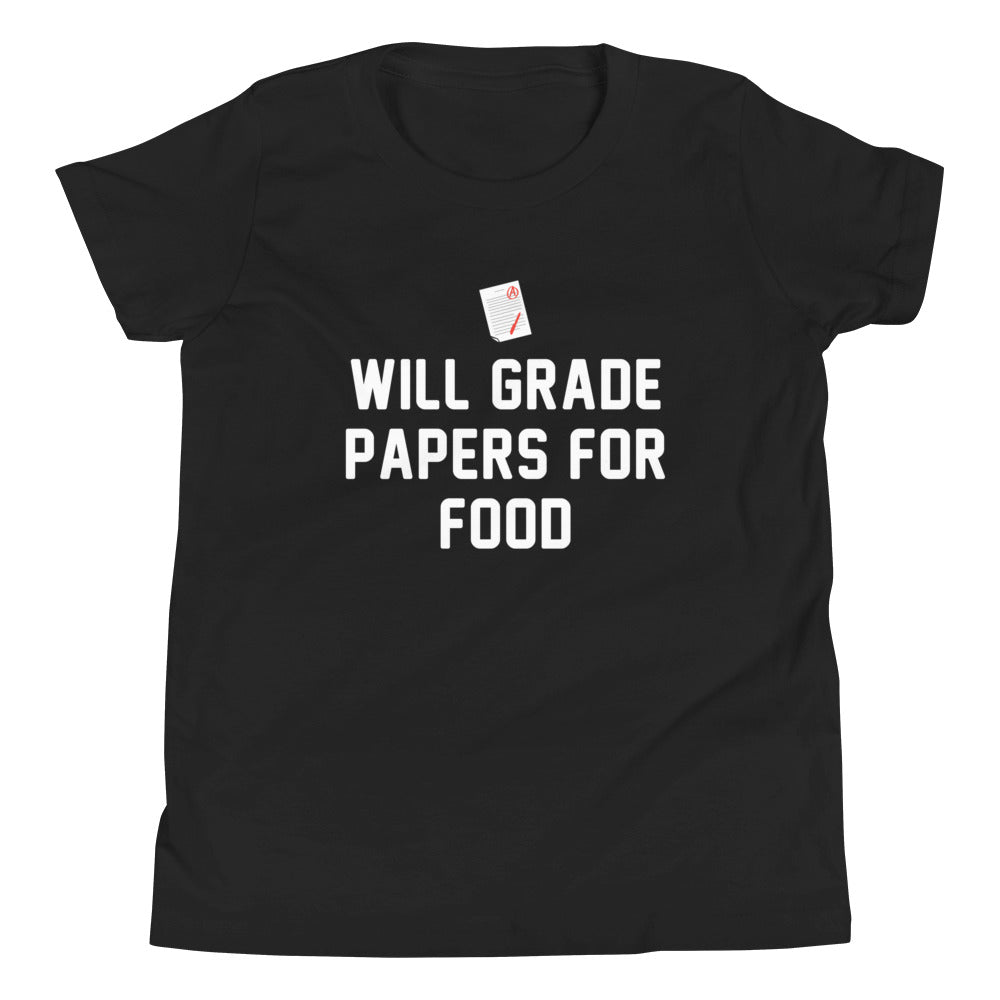 Will Grade Papers For Food Kid's Youth Tee