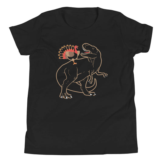 Turkey Riding T-Rex Kid's Youth Tee