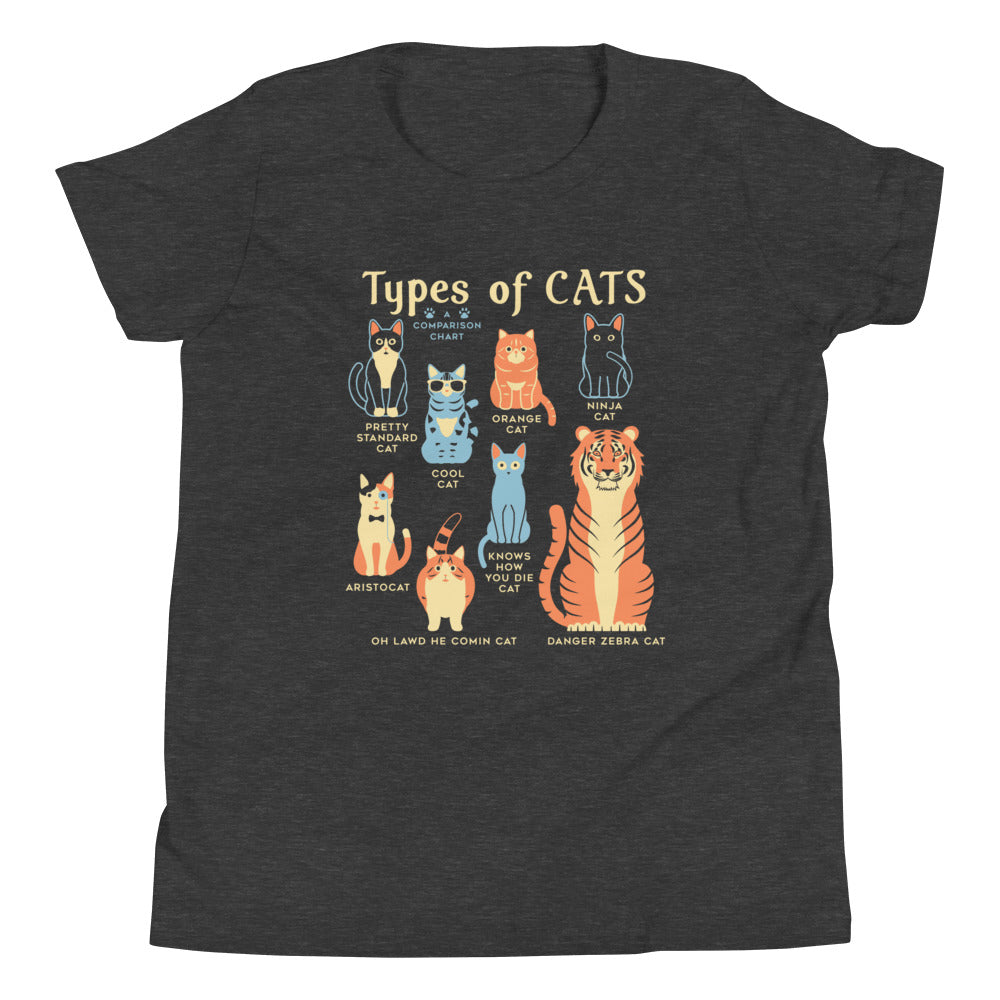 Types Of Cats Kid's Youth Tee