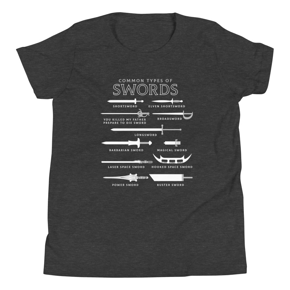 Common Types Of Swords Kid's Youth Tee
