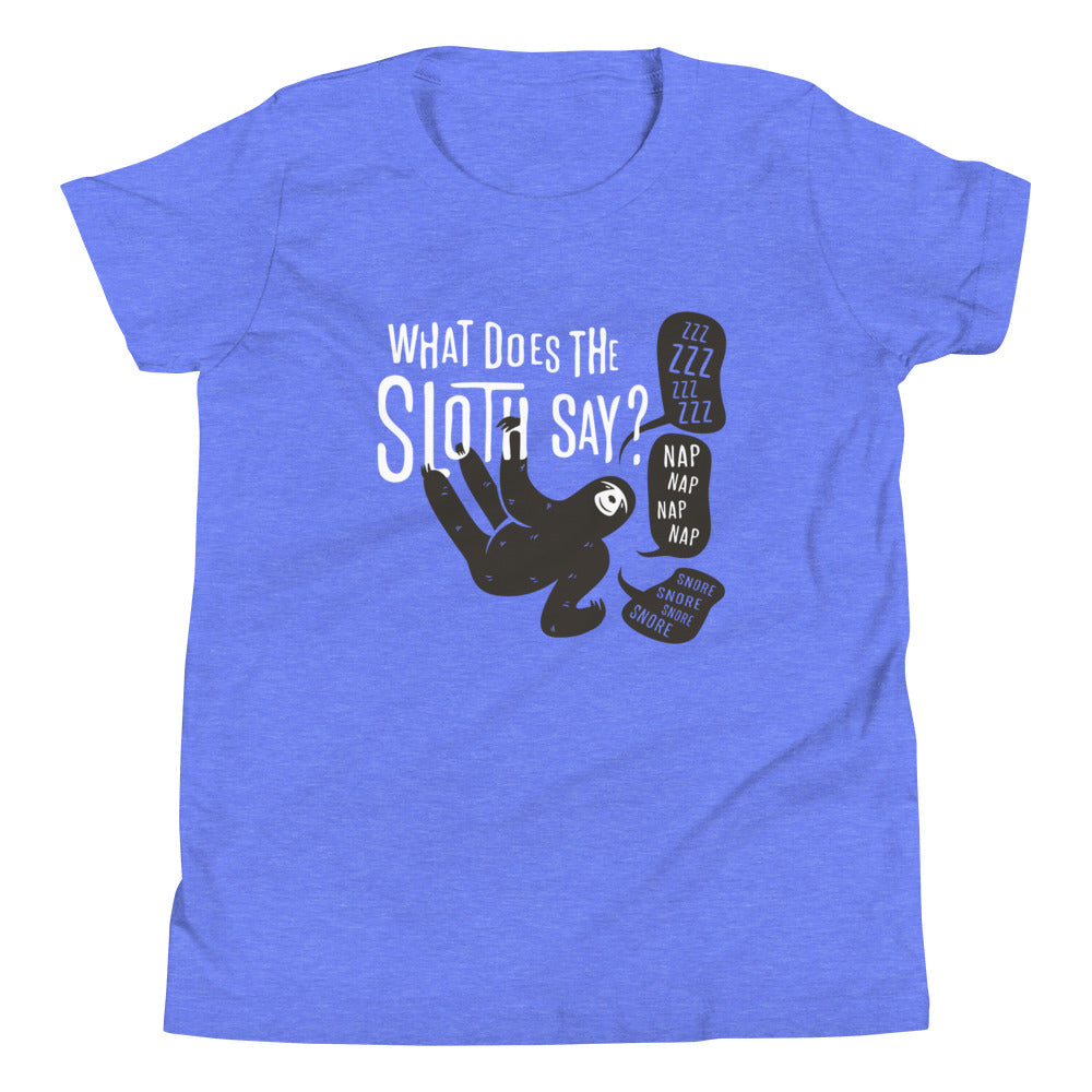What Does The Sloth Say? Kid's Youth Tee