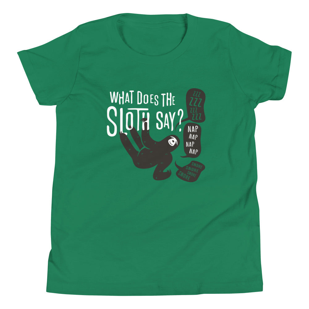What Does The Sloth Say? Kid's Youth Tee