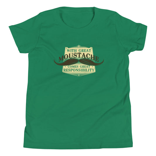 With Great Moustache Kid's Youth Tee