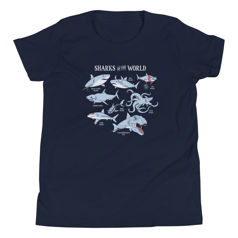 Sharks Of The World Kid's Youth Tee