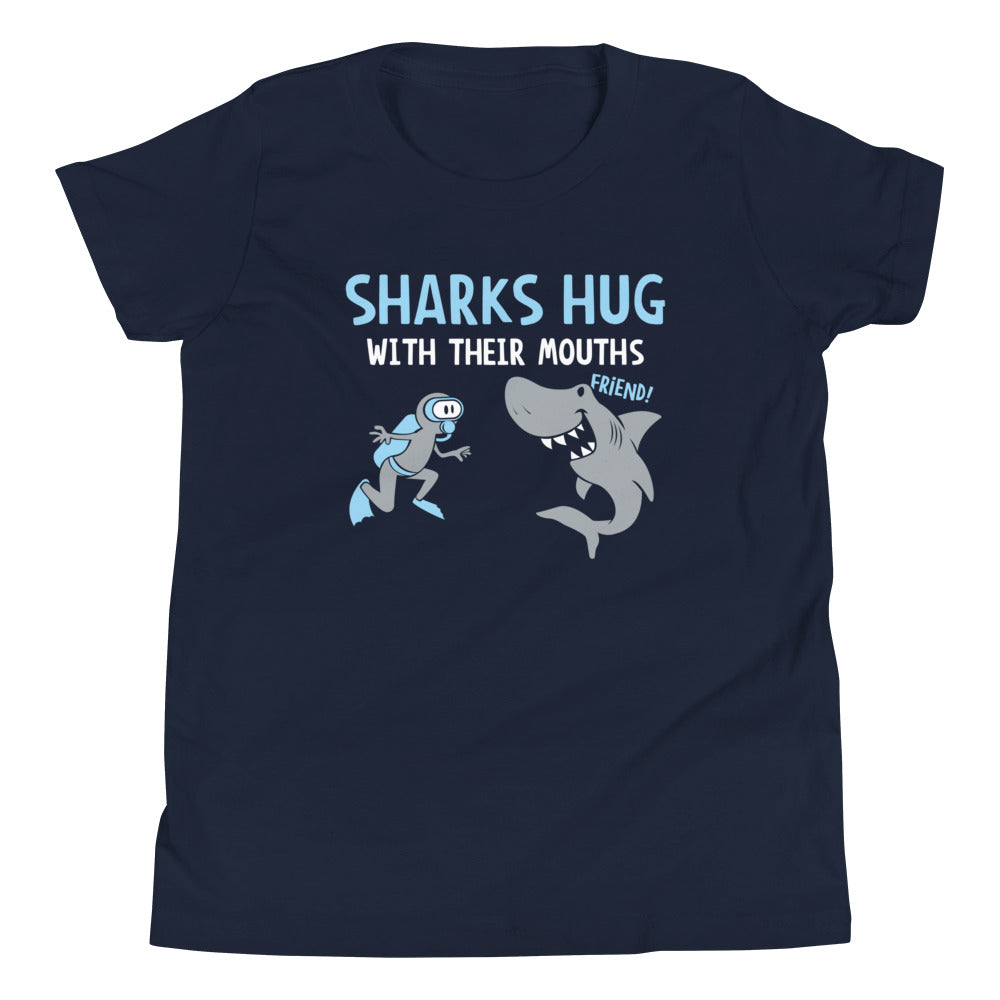 Sharks Hug With Their Mouths Kid's Youth Tee