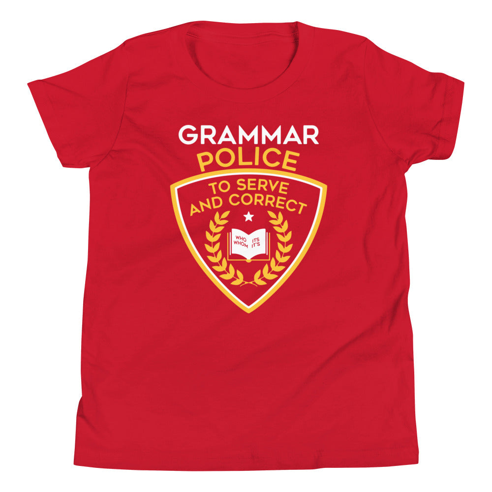Grammar Police Kid's Youth Tee