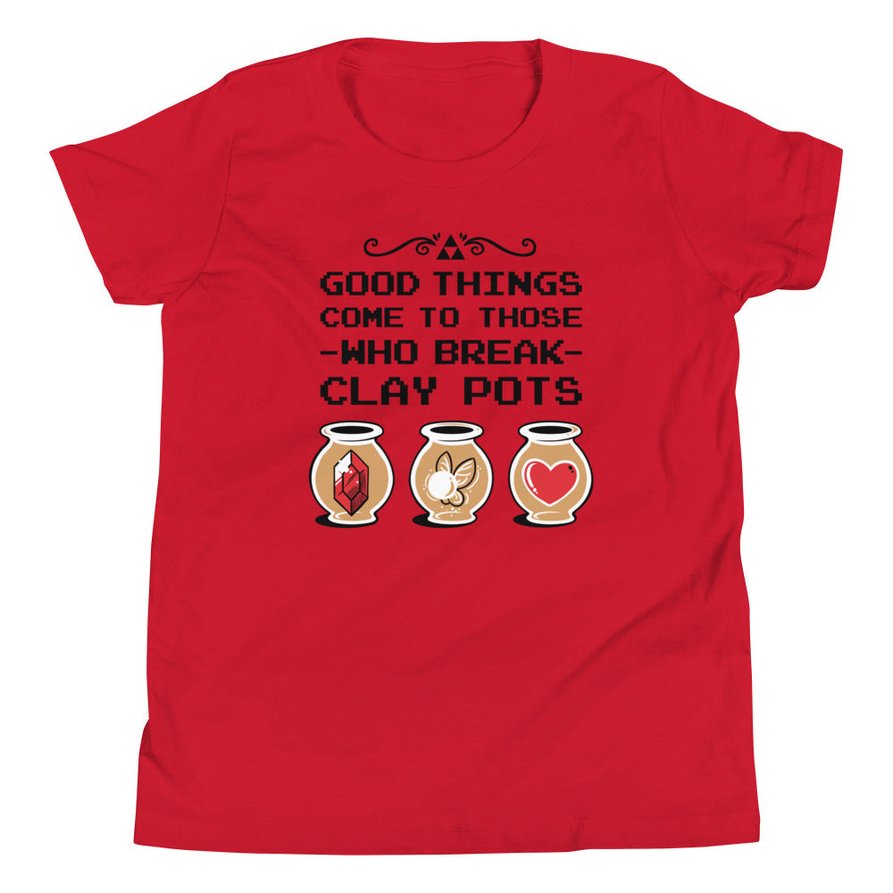 Good Things Come To Those Who Break Clay Pots Kid's Youth Tee