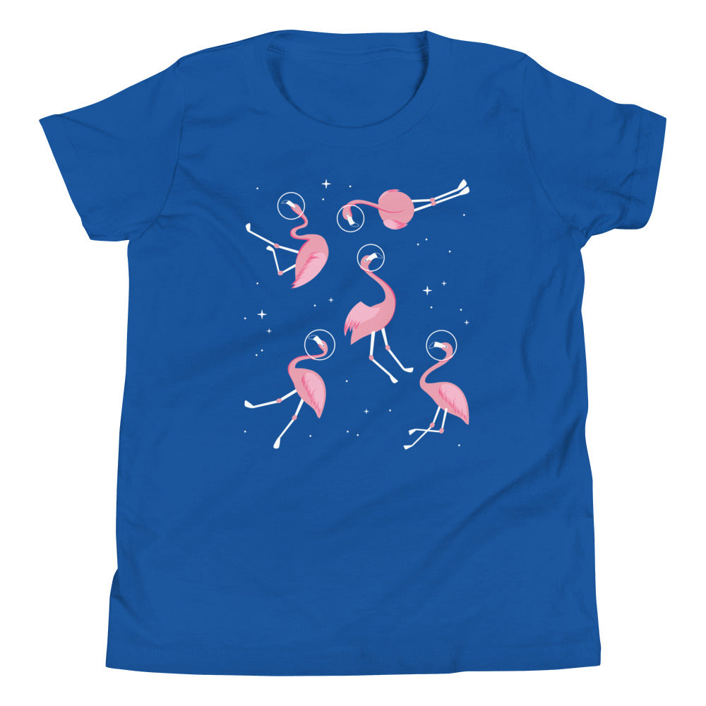 Flamingos In Space Kid's Youth Tee