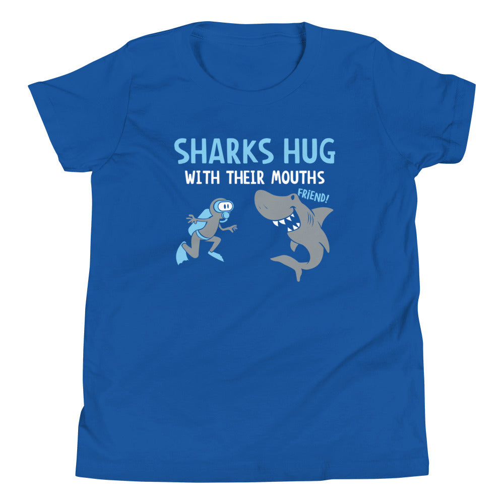 Sharks Hug With Their Mouths Kid's Youth Tee