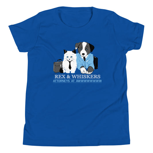 Rex and Whiskers Attorneys Kid's Youth Tee