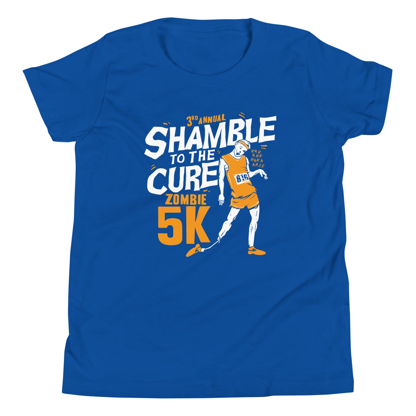 Shamble To The Cure Zombie 5K Kid's Youth Tee